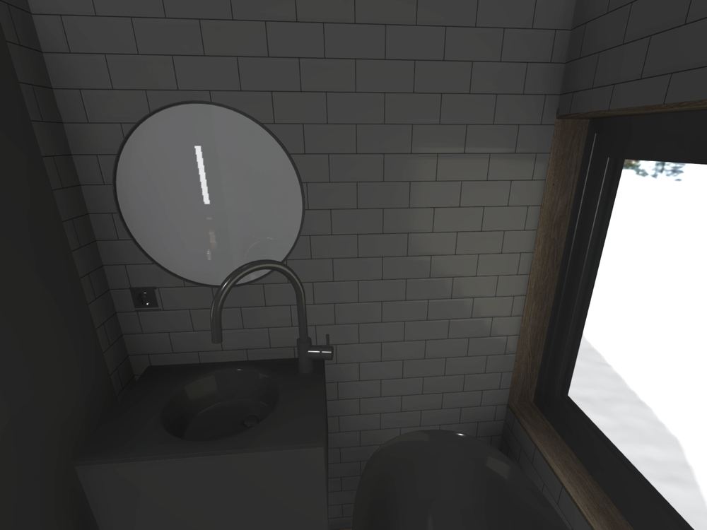 Bathroom, dark oak scheme