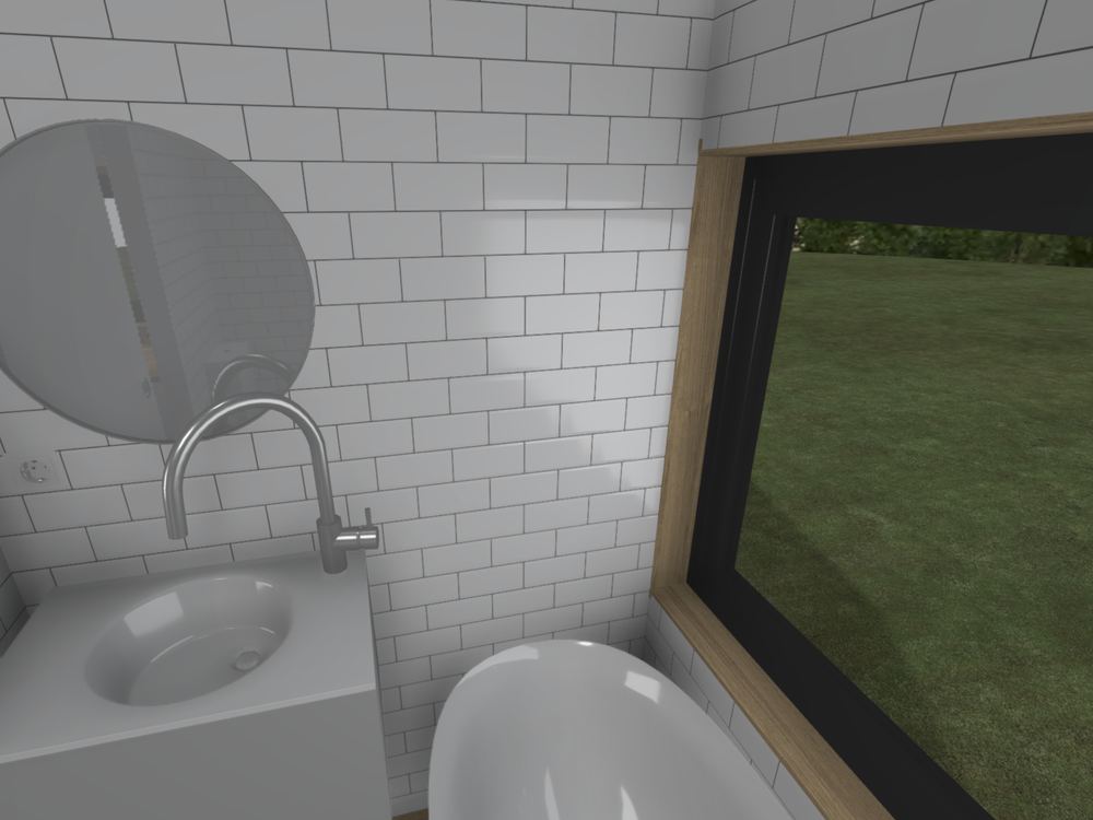Bathroom, Nordic pine scheme